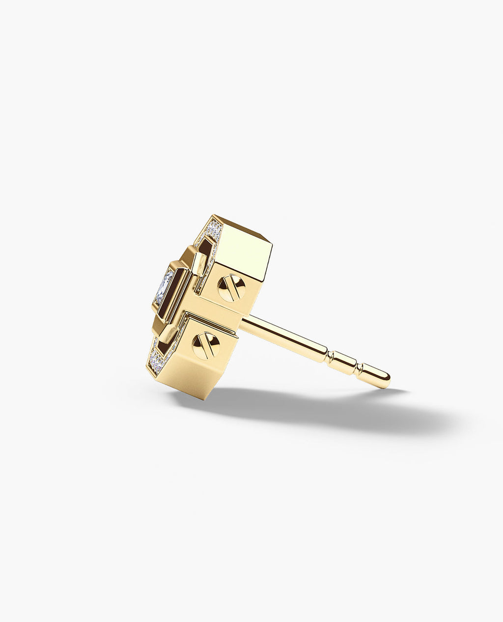 LA PAZ Gold Single Stud Earring with 0.17ct Diamonds