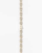 MOSS Link Gold Necklace with Diamonds - 9mm