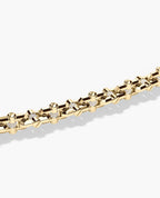 MOSS Link Gold Necklace with Diamonds - 9mm
