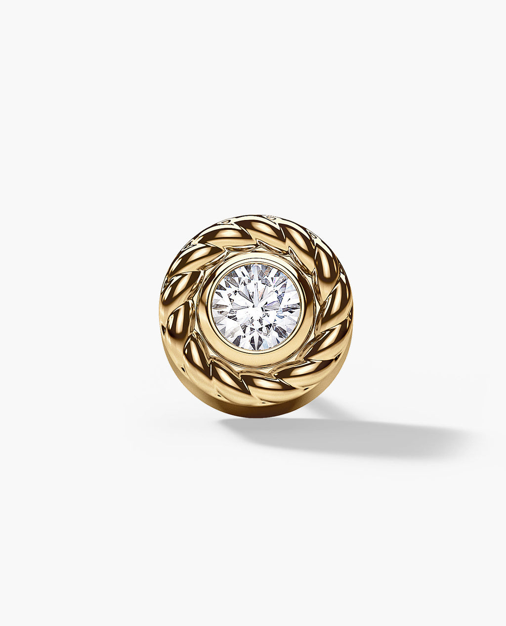 ROPES Gold Single Stud Earring with 0.20ct Diamonds