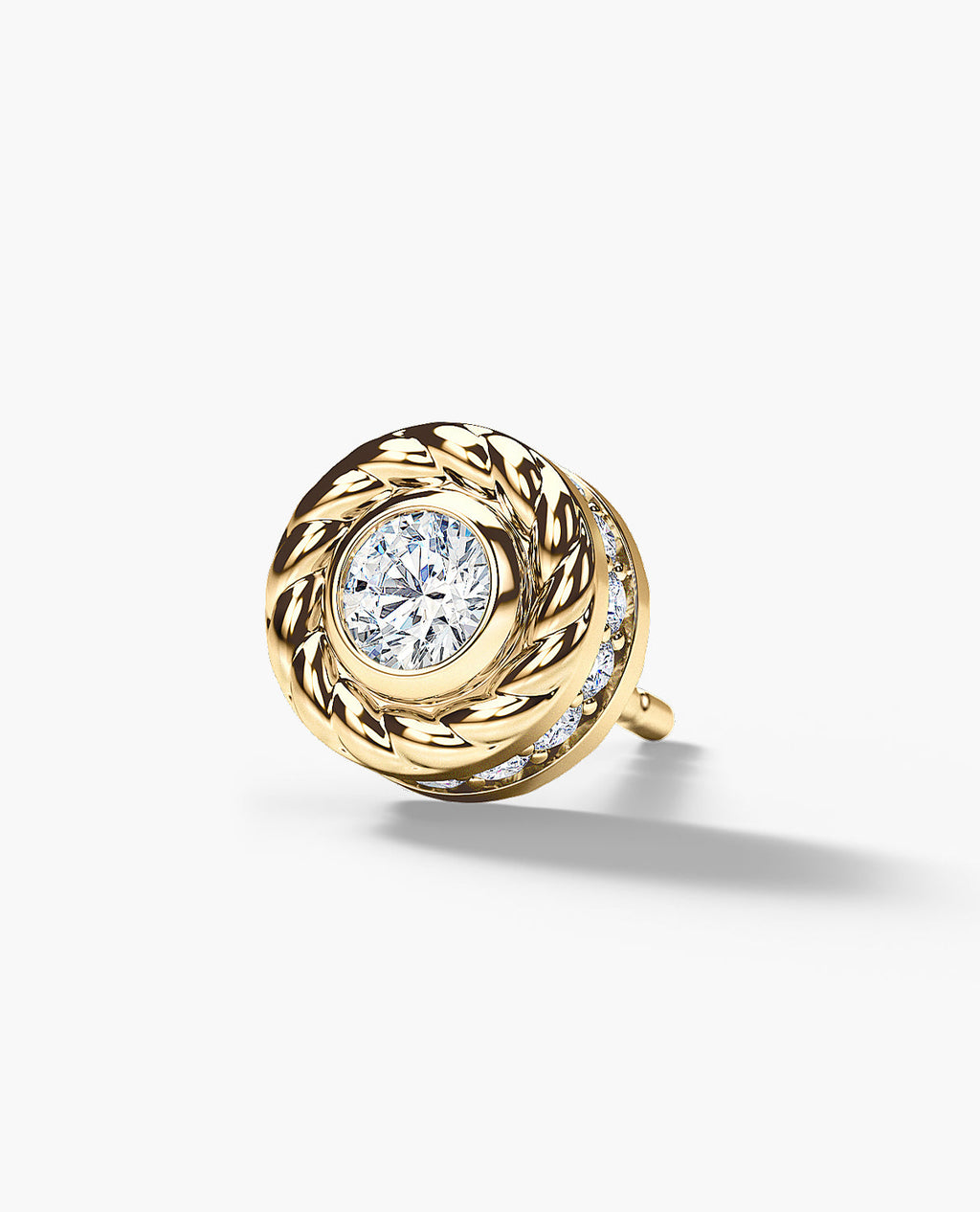ROPES Gold Single Stud Earring with 0.43ct Diamonds