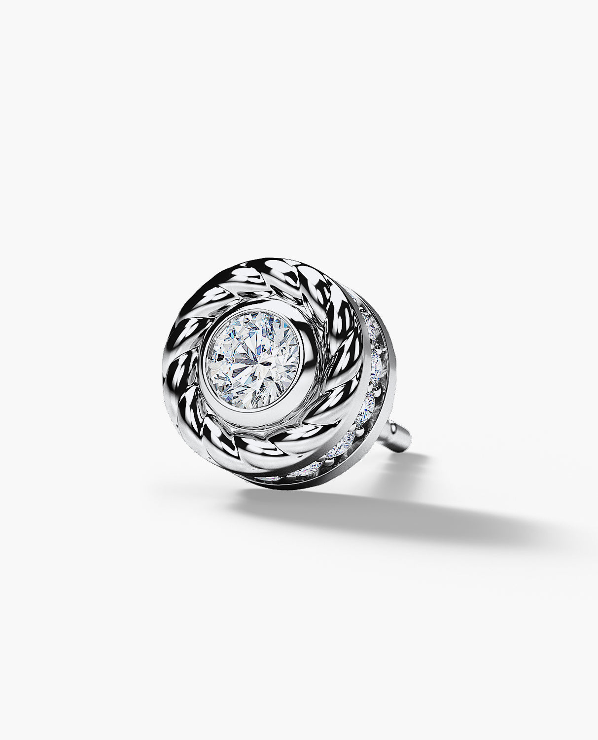 ROPES Gold Single Stud Earring with 0.43ct Diamonds