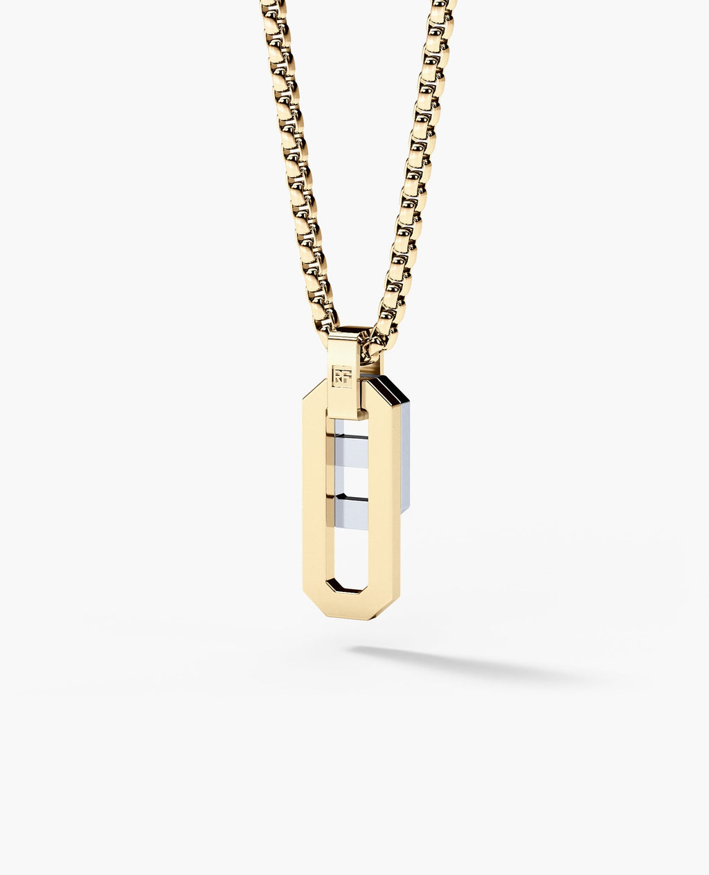 BRIGGS Two-Tone Gold Pendant with 0.30ct Black Diamonds