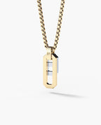 BRIGGS Two-Tone Gold Pendant with 0.30ct Black Diamonds