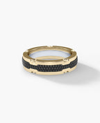 CABARRUS Two-Tone Gold Ring with 0.85ct Black Diamonds