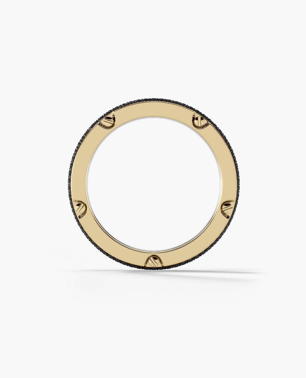 CABARRUS Two-Tone Gold Ring with 0.85ct Black Diamonds