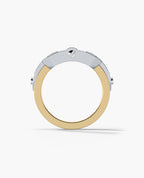 FORTUNA Belt Buckle Two-Tone Gold Ring with 1.50ct Diamonds