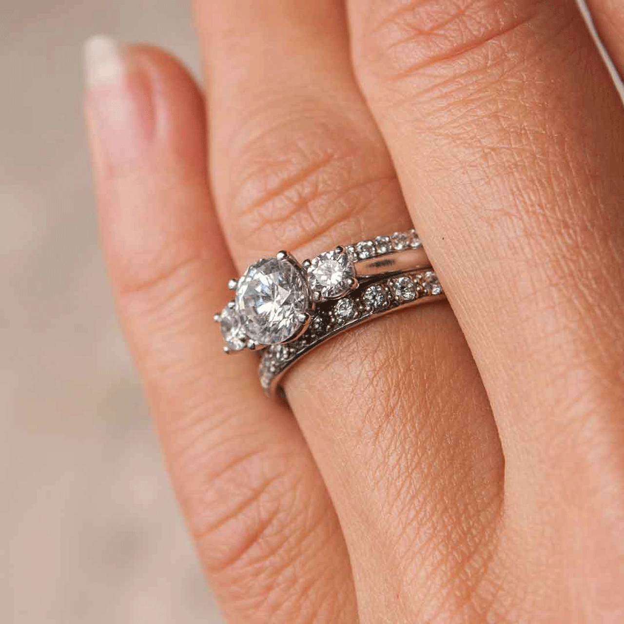0.48 TCW Round Brilliant Cut Full Eternity Moissanite Wedding Band