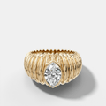 Accordion Cigar Band with a Marquise Cut Diamond