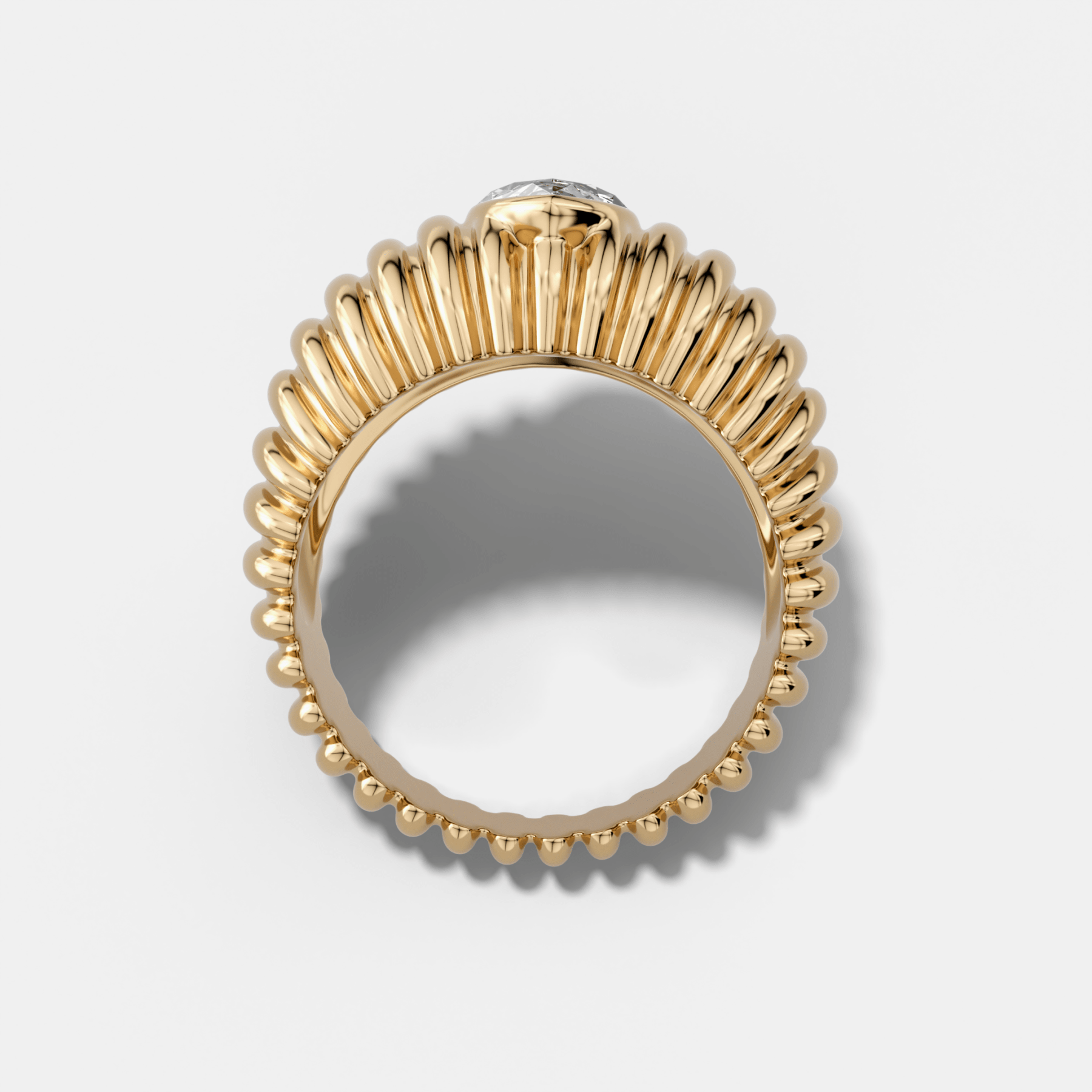 Accordion Cigar Band with a Marquise Cut Diamond Secondary image