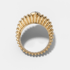 Accordion Cigar Band with a Marquise Cut Diamond