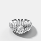 Accordion Cigar Band with a Pear Cut Diamond