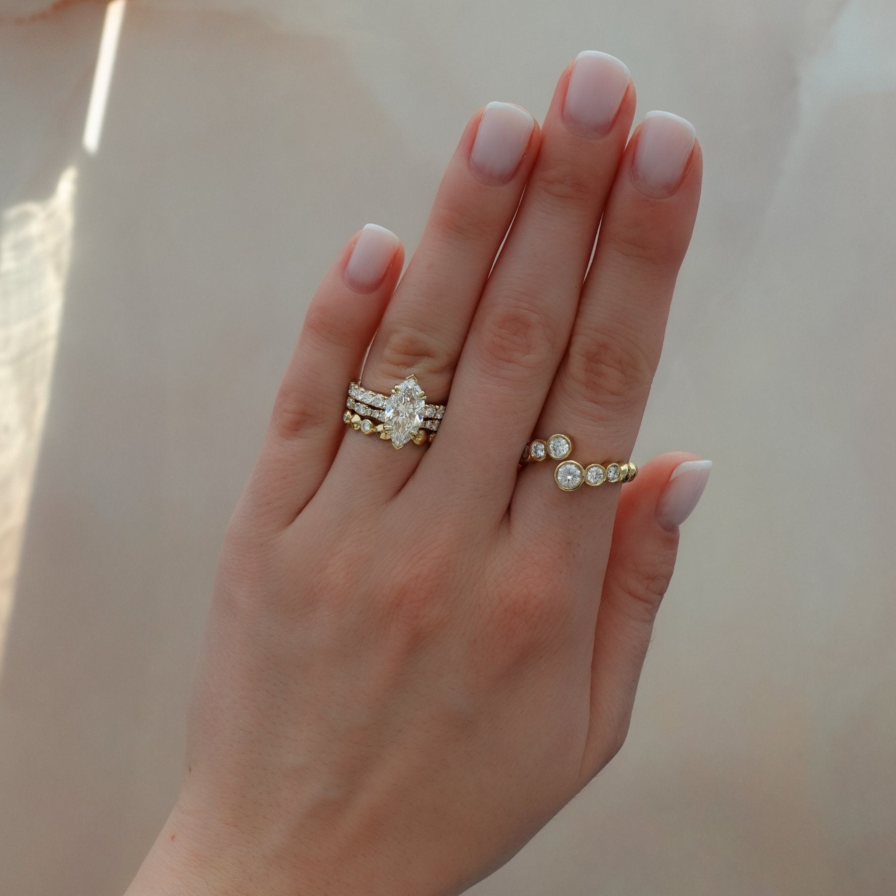 Alternating Bubble Eternity Band Secondary image
