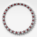 Alternating Full Bezel Pear Ruby Diamond Choker Necklace