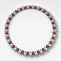 Alternating Half Bezel Pear Ruby Diamond Choker Necklace