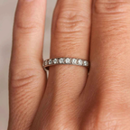 0.48 TCW Round Brilliant Cut Full Eternity Moissanite Wedding Band