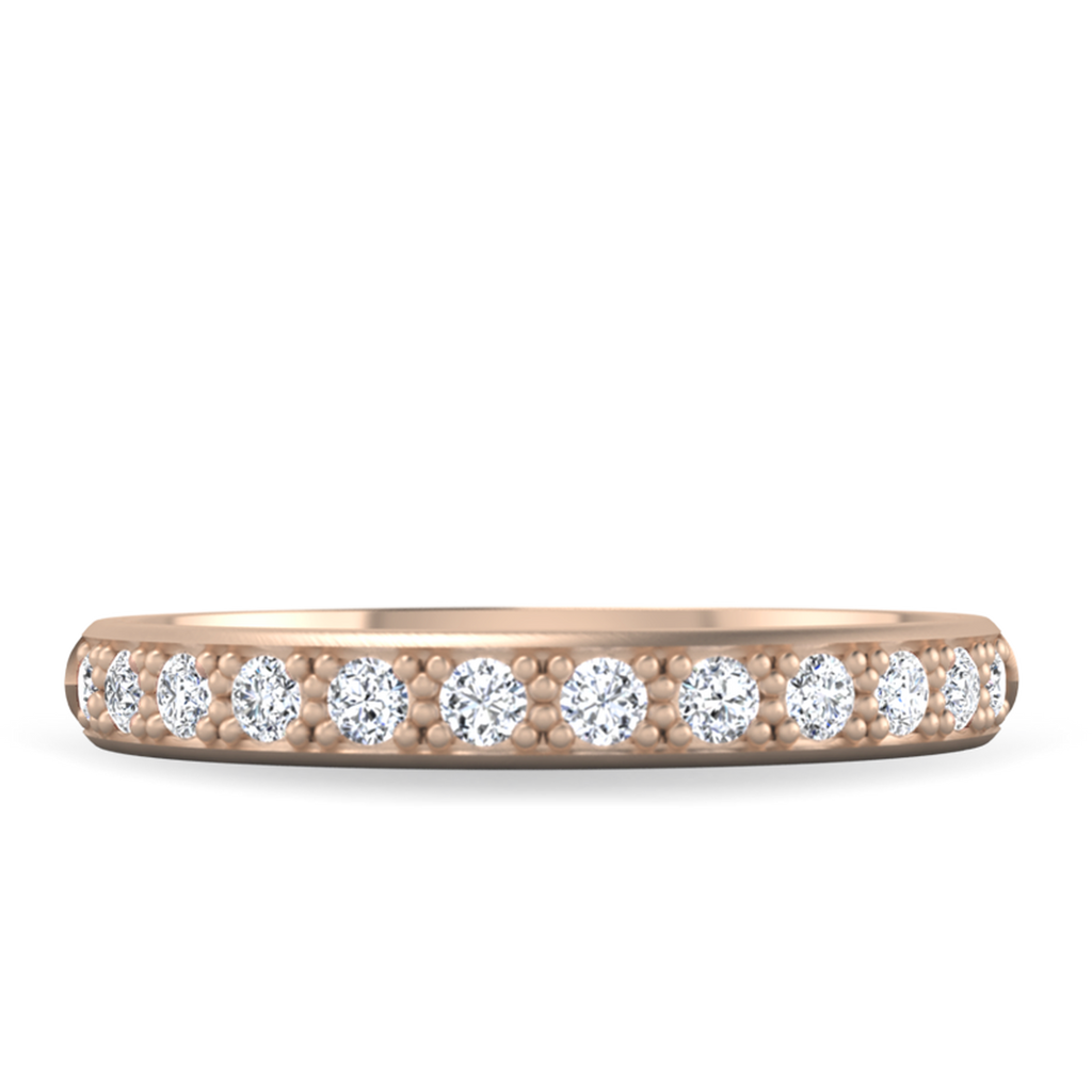 0.48 TCW Round Brilliant Cut Full Eternity Moissanite Wedding Band