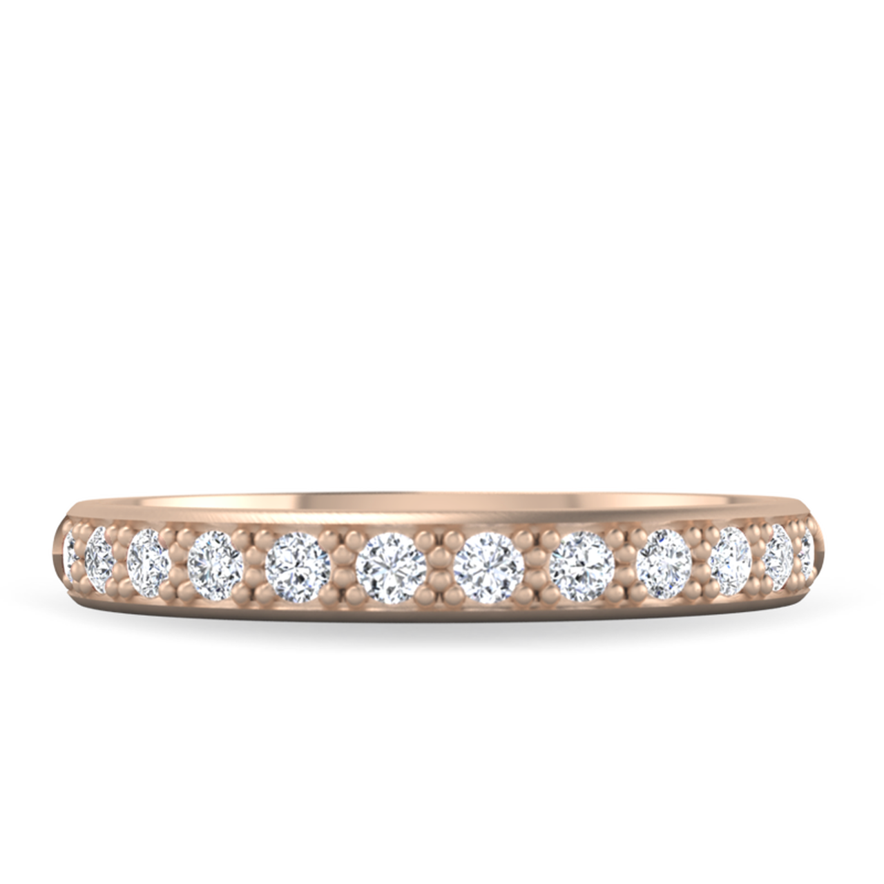 0.48 TCW Round Brilliant Cut Full Eternity Moissanite Wedding Band