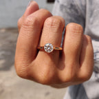 Round Bezel Engagement Ring In Solitaire Style