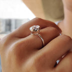 Oval Bezel Engagement Ring In Solitaire Style