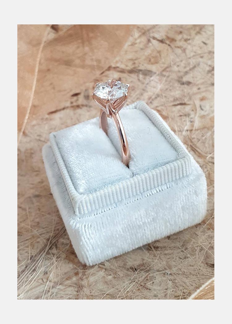 1.51 CT Round Moissanite Solitaire Engagement Ring