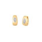 0.16 TCW Round Moissanite Diamond Huggie Earrings
