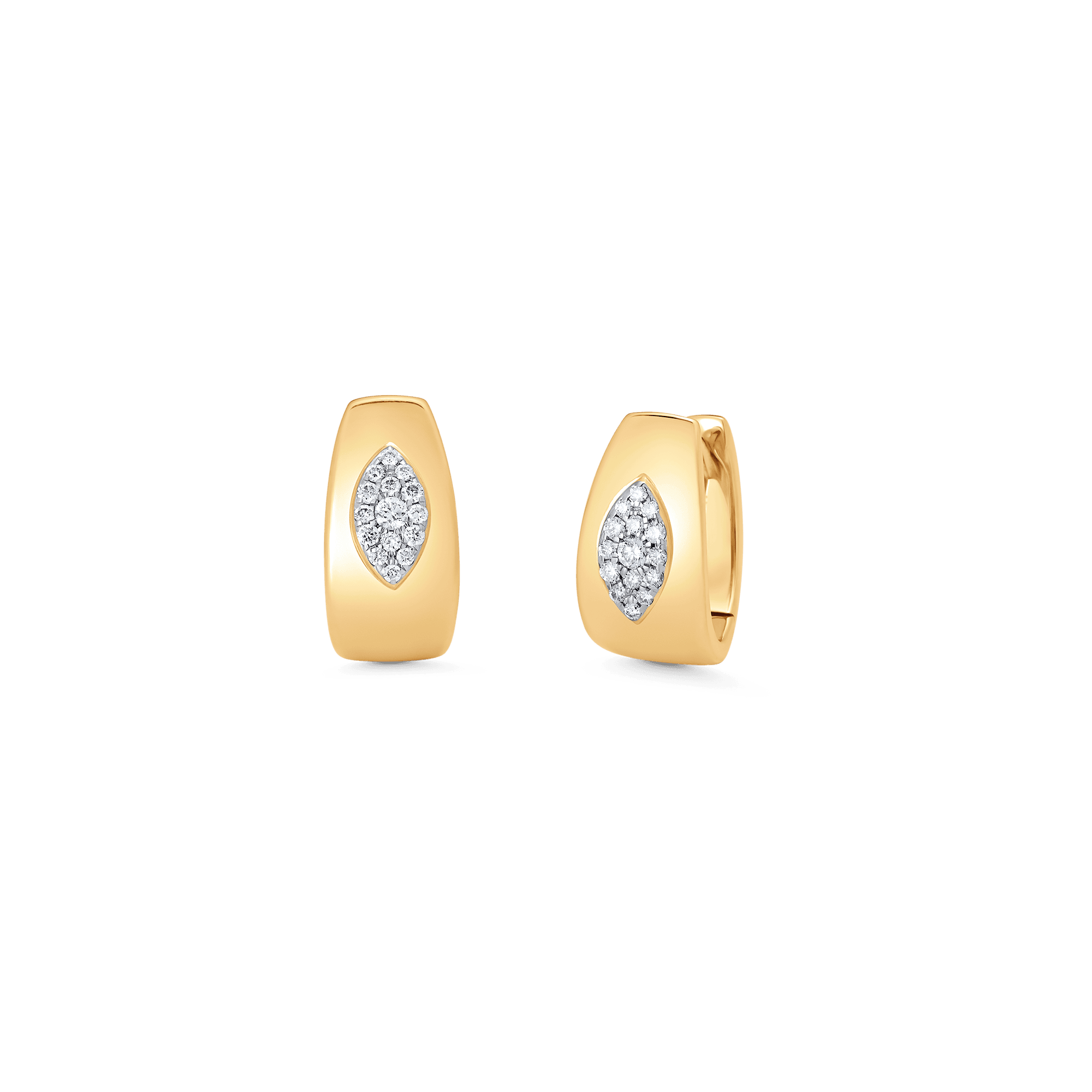 0.16 TCW Round Moissanite Diamond Huggie Earrings
