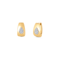 0.14 TCW Round Moissanite Diamond Huggie Earrings