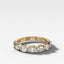 Baby Bezel Set Wedding Band With East West Natural Oval Cuts