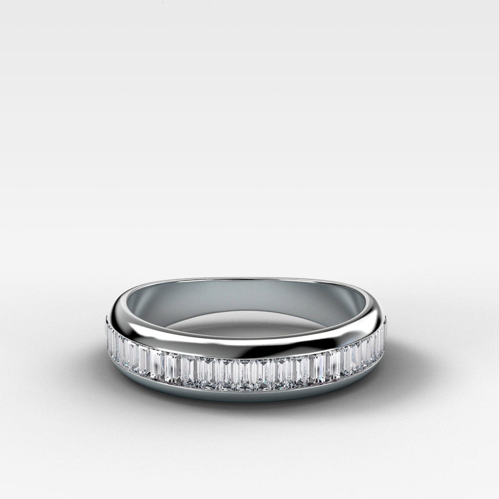 Baguette Channel Set Diamond Wedding Band