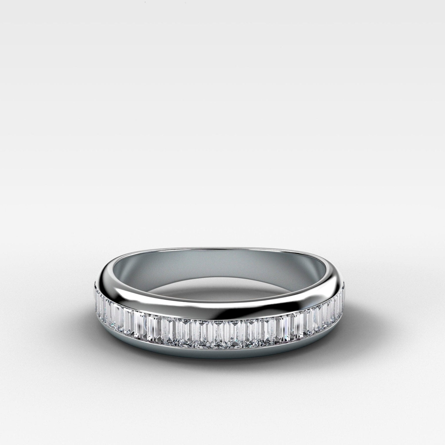 Baguette Channel Set Diamond Wedding Band