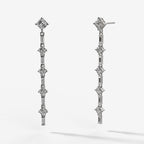 Baguette Deco Drop Earrings with Asscher Cuts