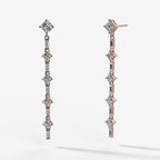 Baguette Deco Drop Earrings with Asscher Cuts