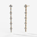 Baguette Deco Drop Earrings with Asscher Cuts