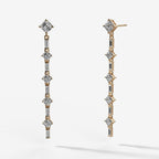 Baguette Deco Drop Earrings with Asscher Cuts