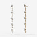 Baguette Deco Drop Earrings with Pear Cuts