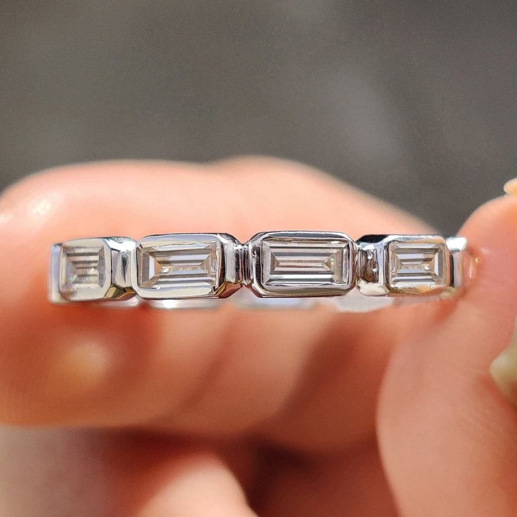 Full Eternity Moissanite Baguette Band