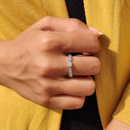 Full Eternity Moissanite Baguette Band