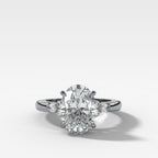 Bella Engagement Ring With Oval Cut Diamond