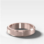 Beveled Edge Matte Wedding Band 5mm