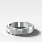 Beveled Edge Matte Wedding Band 5mm