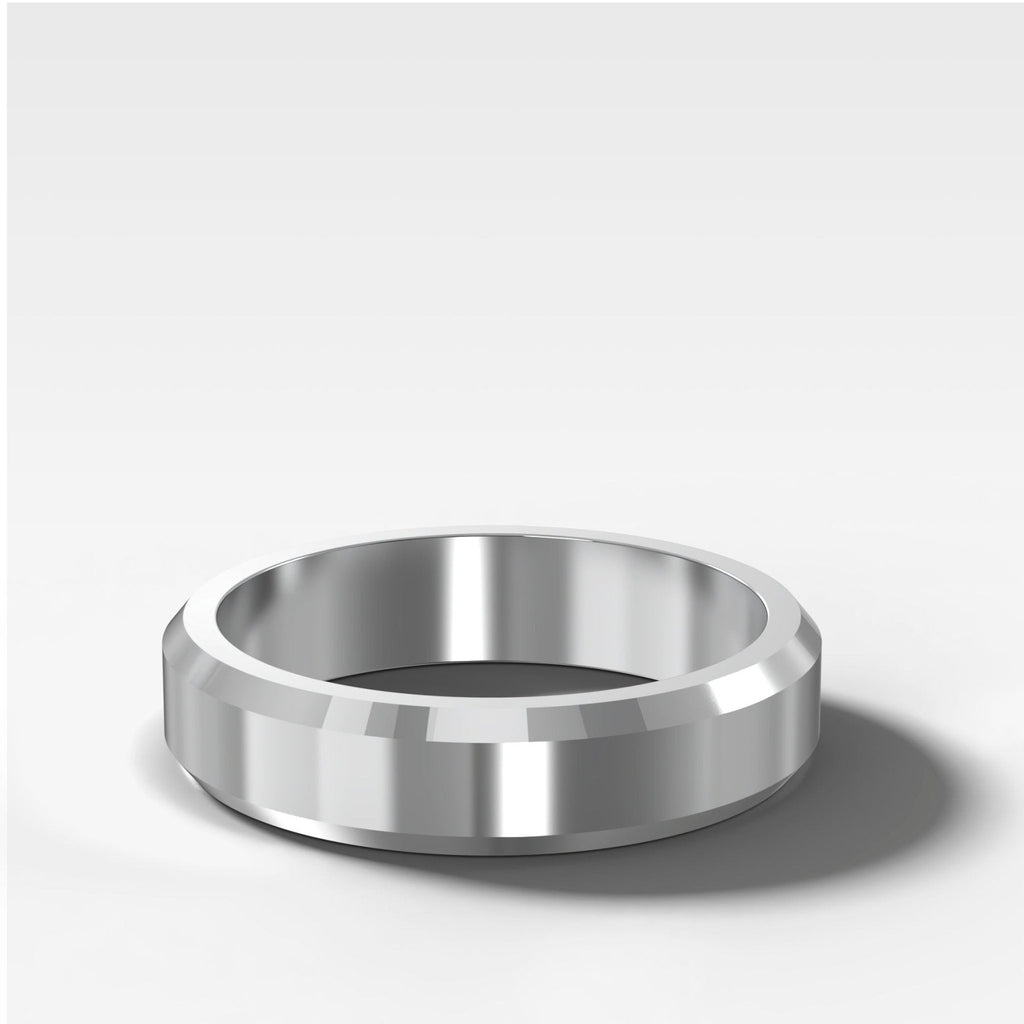 Beveled Edge Wedding Band 5mm