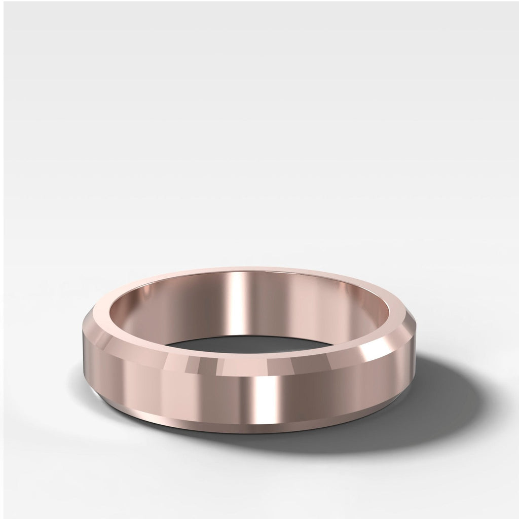 Beveled Edge Wedding Band 5mm