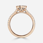 1.0 CT Round Moissanite Bezel Engagement Ring