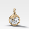 Bezel Drip Round Attachable Diamond Pendant