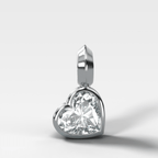 Bezel Set Heart Attachable Diamond Pendant