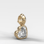 Bezel Set Heart Attachable Diamond Pendant