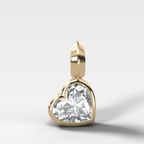 Bezel Set Heart Attachable Diamond Pendant