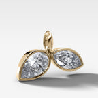 Bezel Set Pear and Marquise Duo Attachable Diamond Pendant