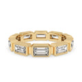 Bezel Wedding Band –  Baguette Cut Diamond